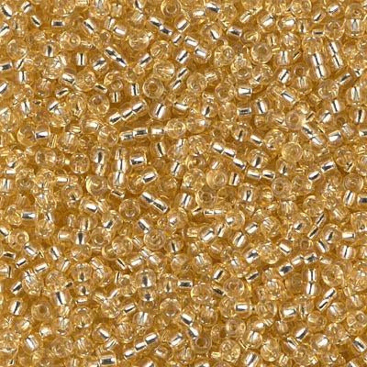 Miyuki 11 Round Seed Bead, 11-2, Silver Lined Light Gold, 13 grams